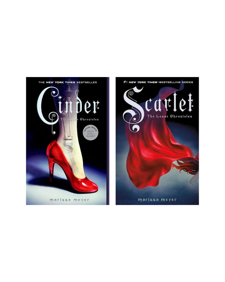 The Lunar Chronicles Series by Marissa Meyer - Cinder & Scarlet (2 Books Set) | Cash on Delivery | Free Bookmarks