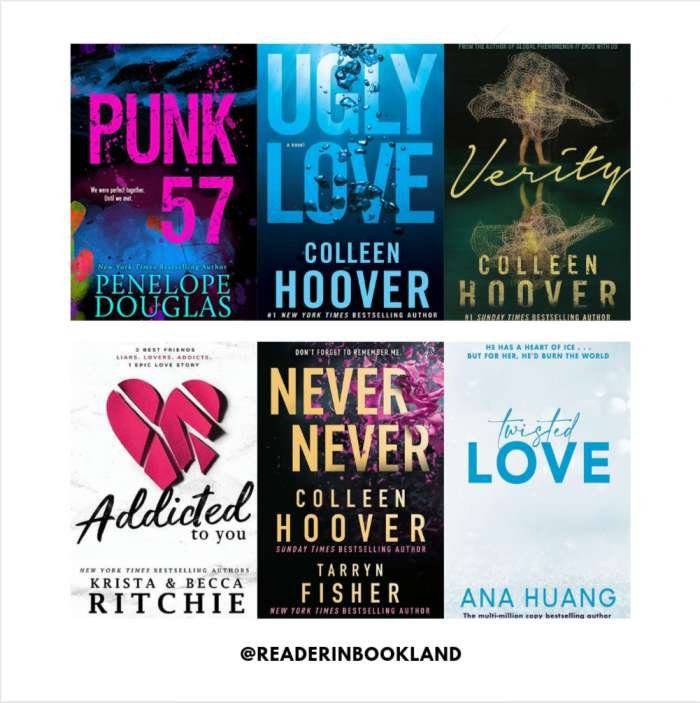 Punk 57 + Ugly love + Verity + Addicted to you + Never never + Twisted Love (6 books set)