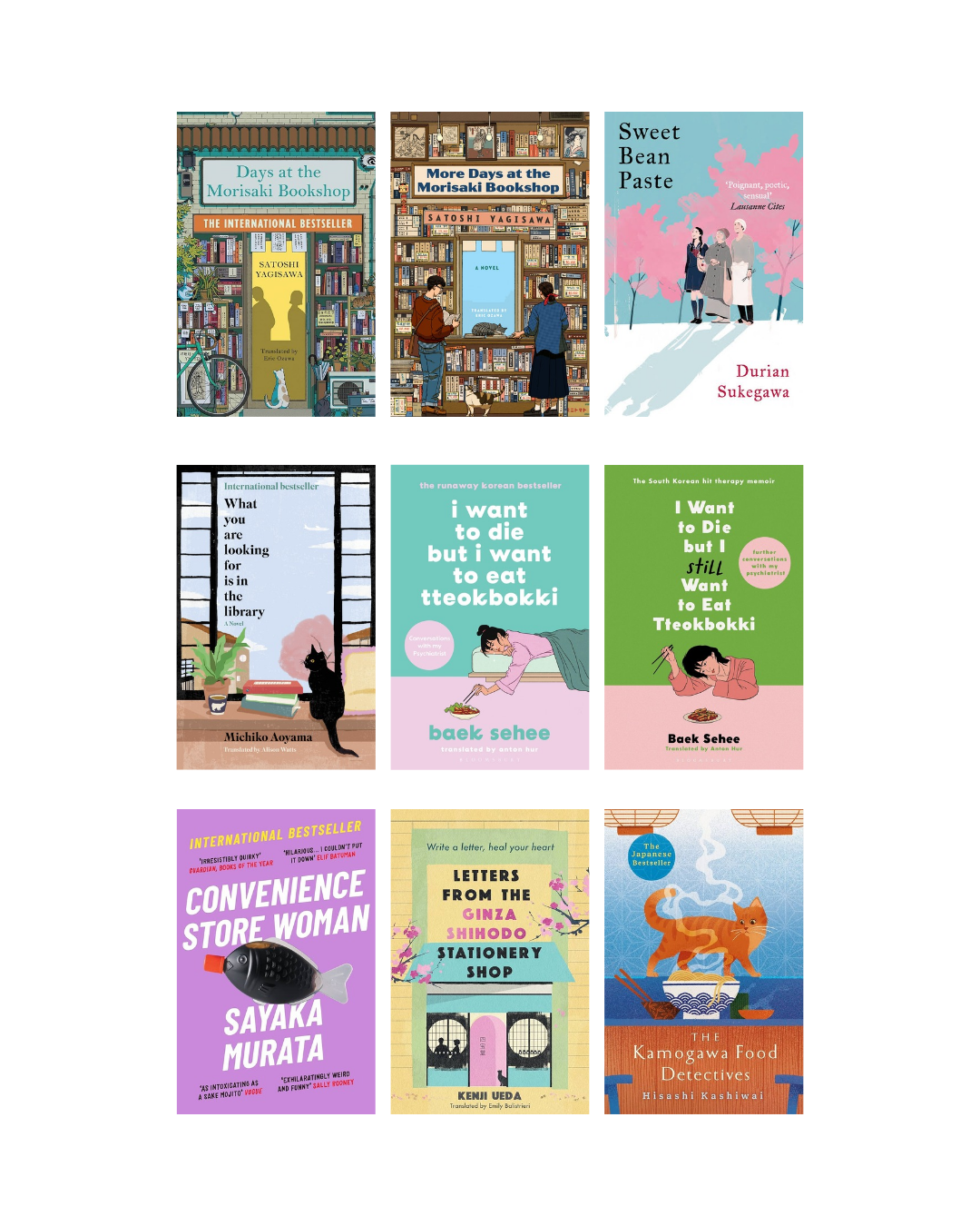 Japanese &amp; Korean Contemporary Fiction Combo (9 Books) | Cash on Delivery Available | Free Bookmarks Included