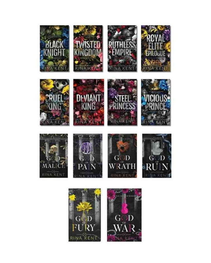 Royal Elite Series + Legacy of Gods Series by Rina Kent (14 Books Set) | Cash on Delivery | Free Bookmarks