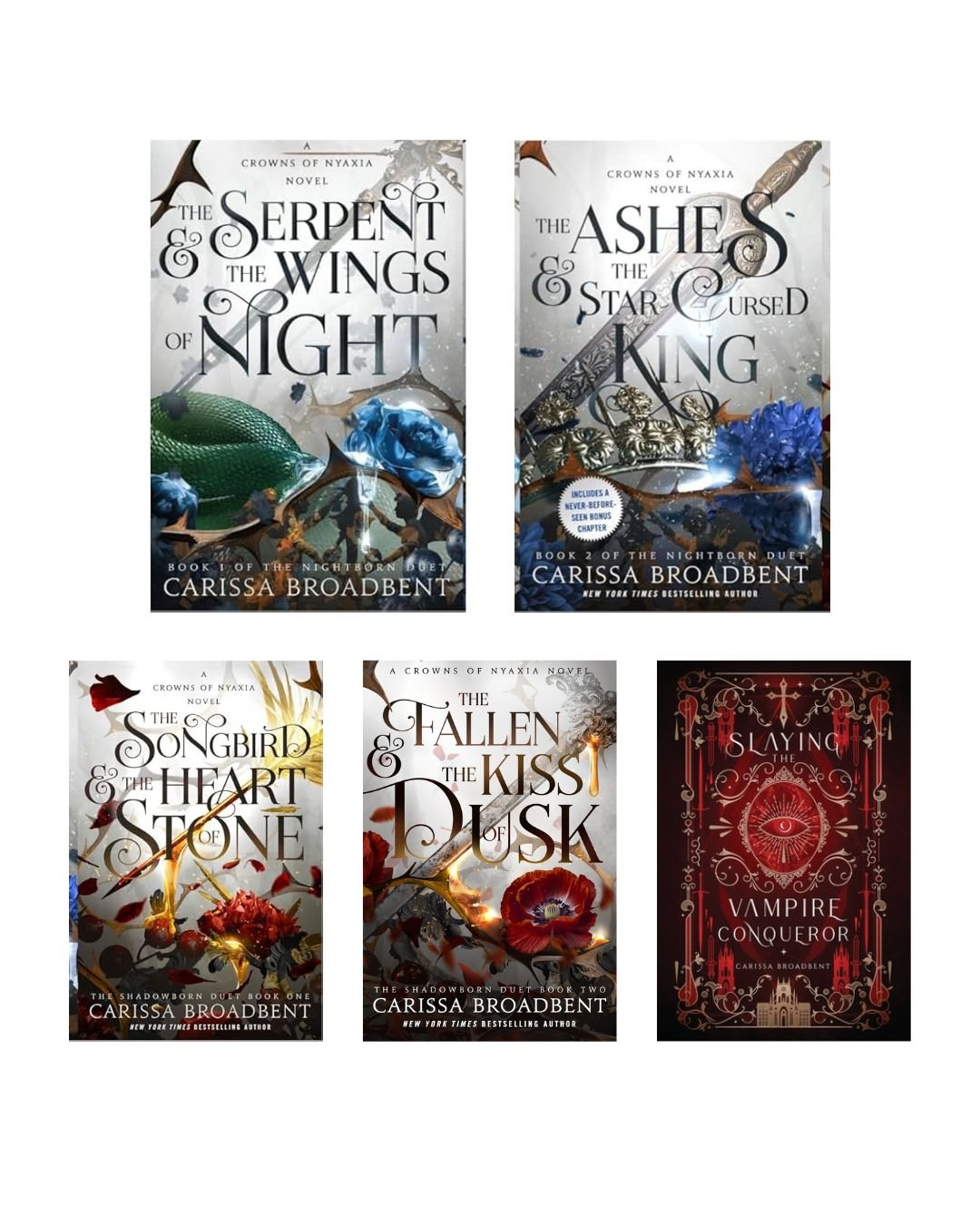 Crowns of Nyaxia Series by Carissa Broadbent (Complete Set of 5 Books) | Cash on Delivery &amp; Free Bookmarks