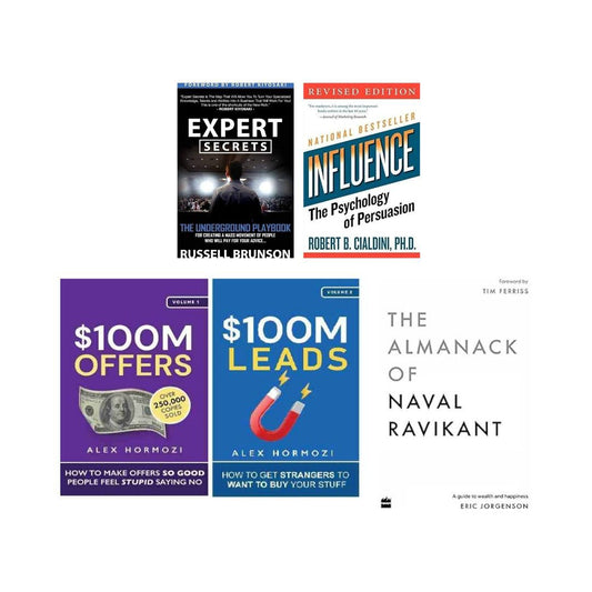 Expert Secrets + Influence + $100 Millon Offer + $100 Million Lead + The Almanack of Naval Ravikant