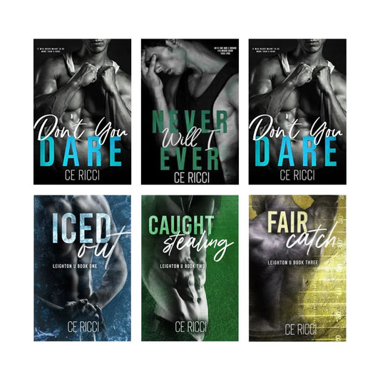 C.E. Ricci Book Combo (Set of 6) – Don’t You Dare, Never Will I Ever, Iced Out, Caught Stealing, Fair Catch & More | MM Romance Series Collection
