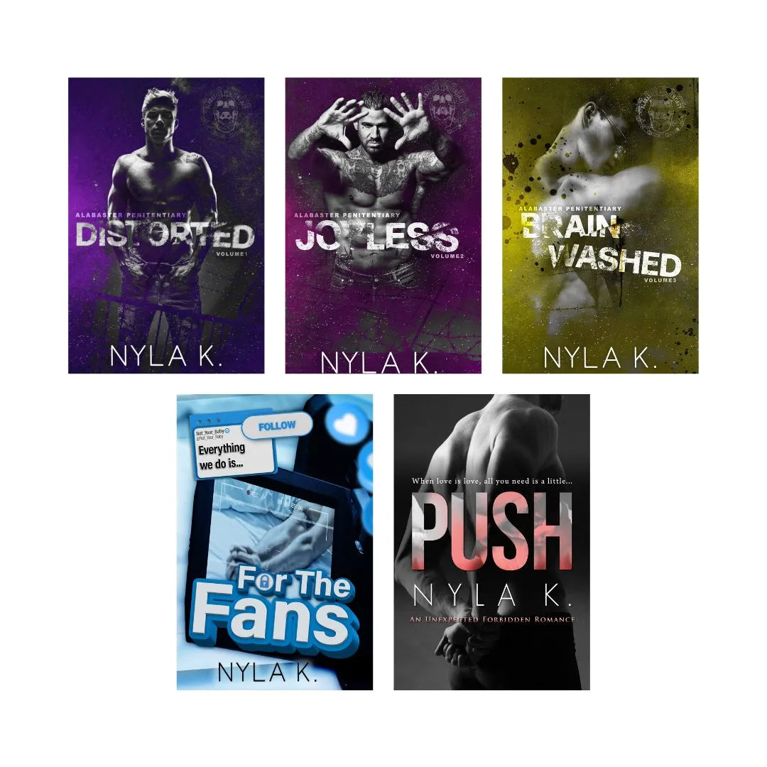 Nyla K. Book Combo (Set of 5) – Distorted, Jobless, Brainwashed, For the Fans & Push | Dark MM Romance Collection